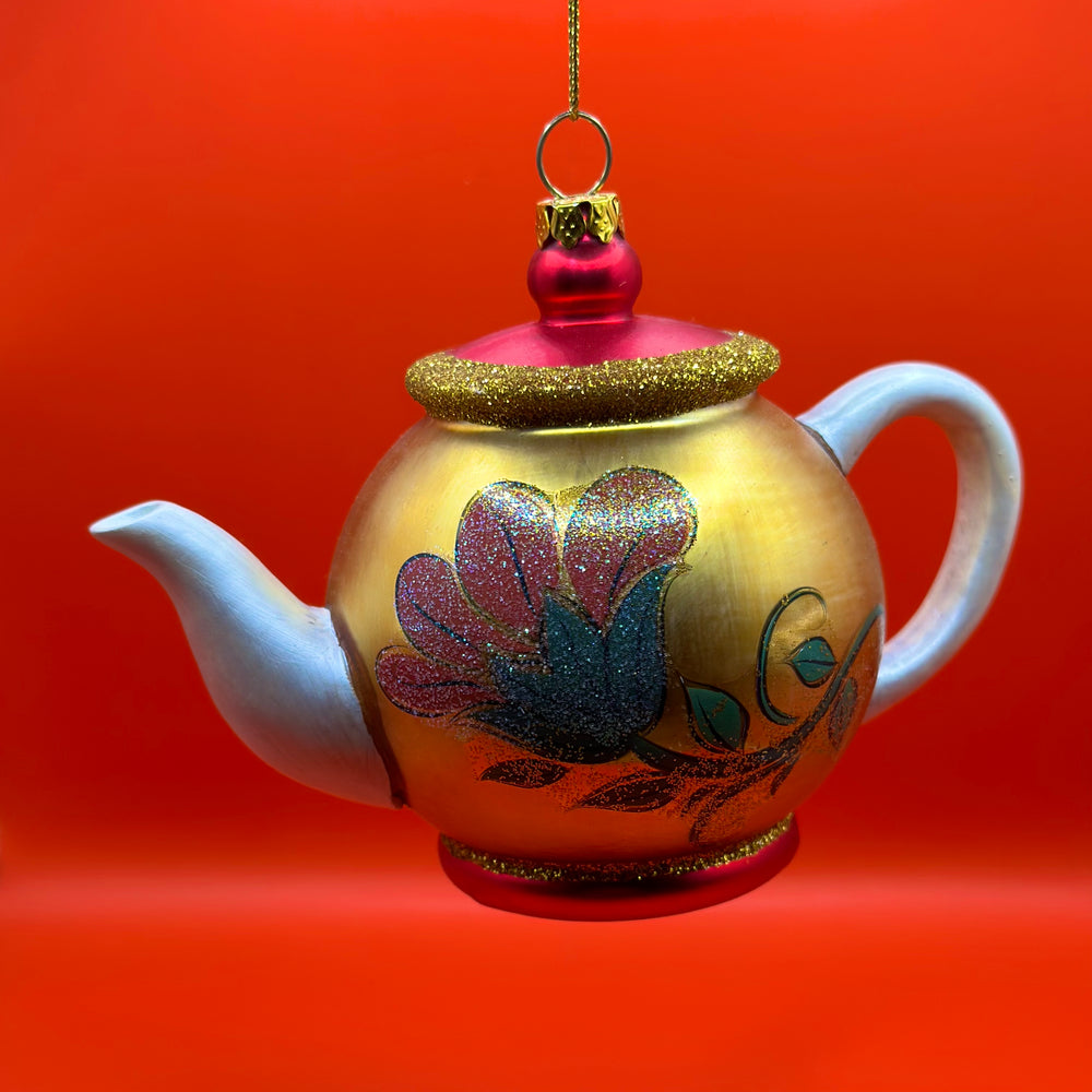 Kerstbal Theepot