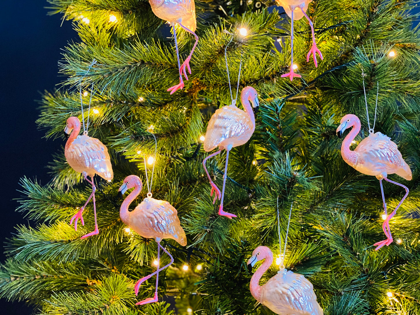 Flamingo kerstboom, flamingo kerstballen