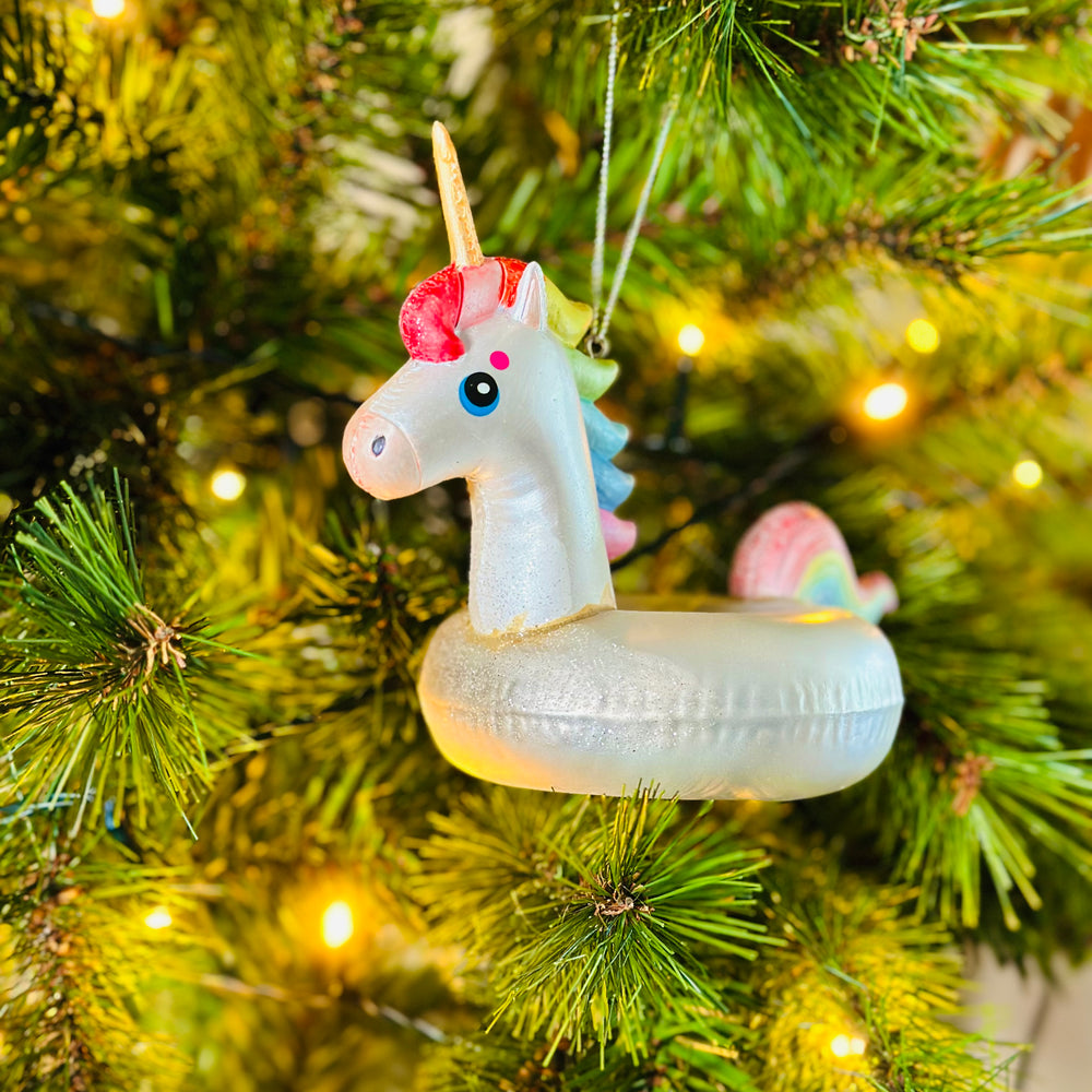 Kerstbal Eenhoorn Opblaasband