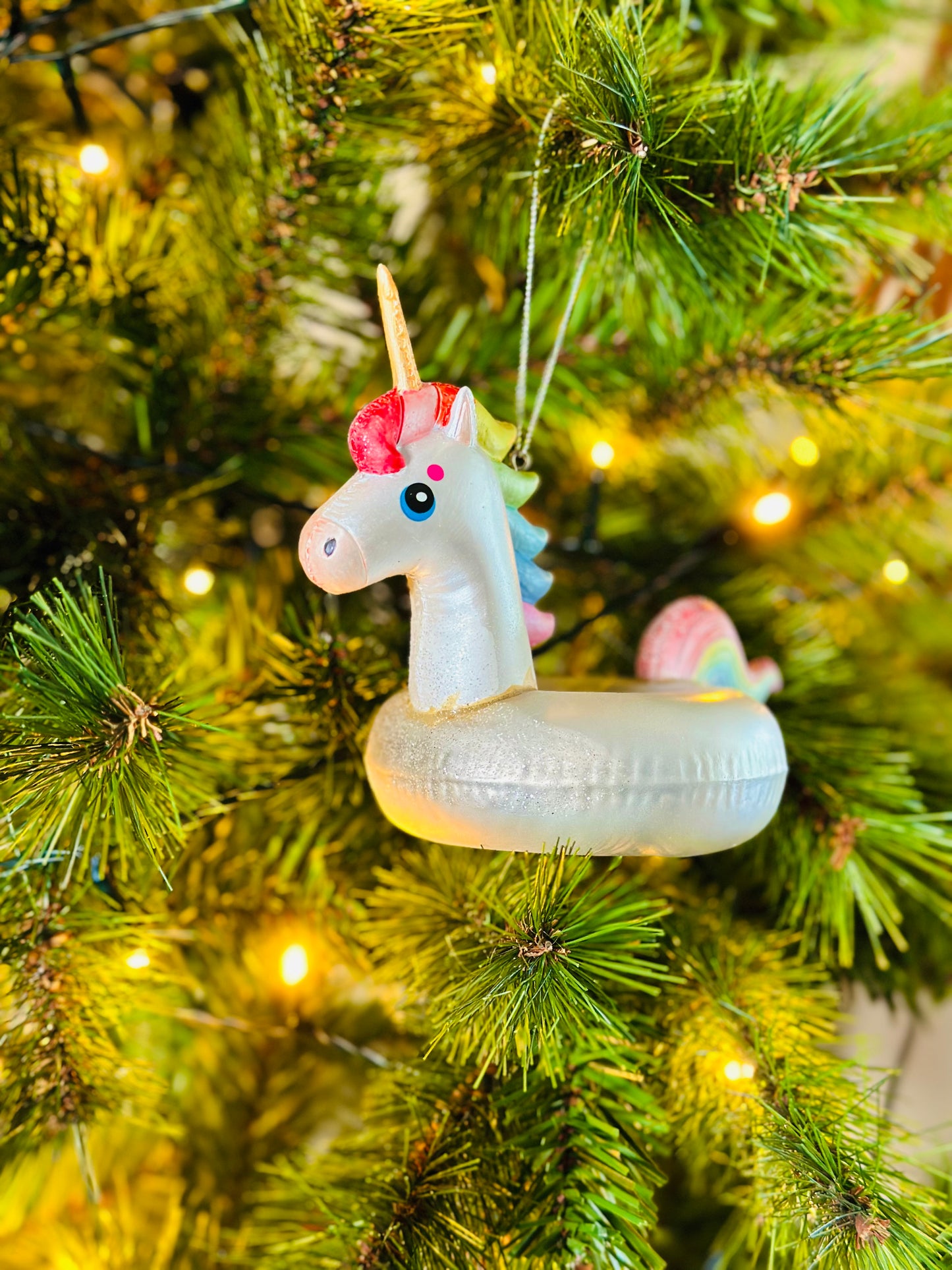 Kerstbal Eenhoorn Opblaasband