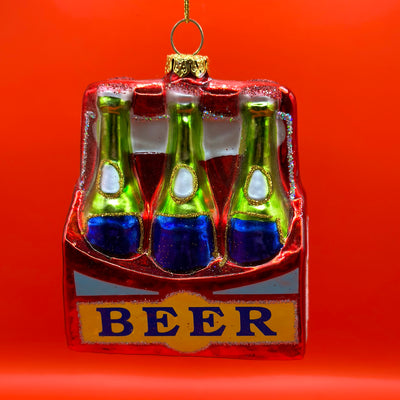 Kerstbal Sixpack bier