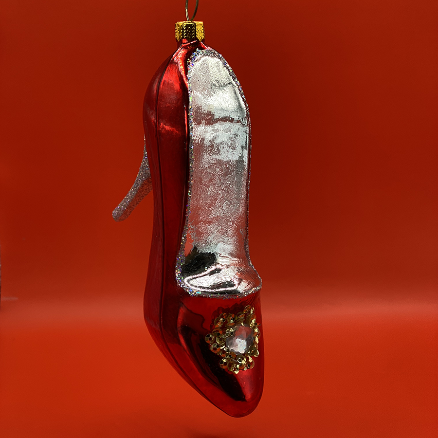 Kerstbal Rode stiletto