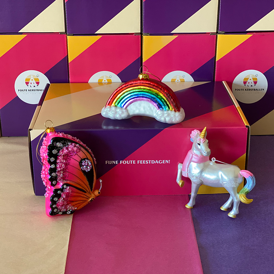 Kerstballen Cadeauset Colourful
